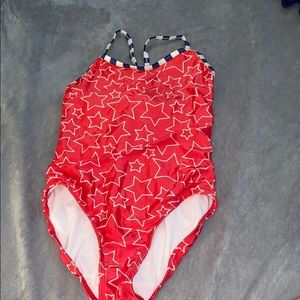 kids red white and blue swimwear